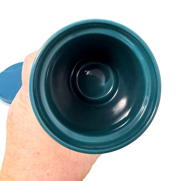 Starbucks Coffee Mug Travel Tumbler Hot Air Balloon Gold Lid 12oz Ceramic - Picture 5 of 7